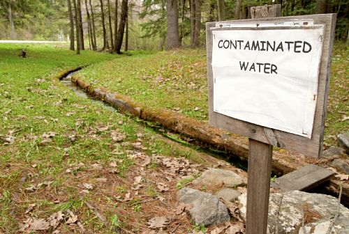contaminated water